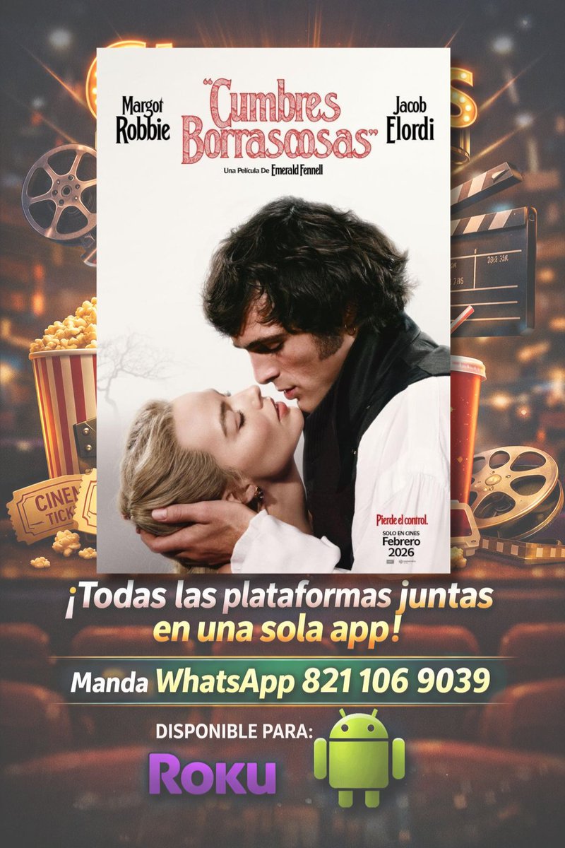 dmurillo92's tweet photo. El amor es un torbellino en esta adaptación de #CumbresBorrascosas. Con las actuaciones de Margot Robbie y Jacob Elordi, esta película te mantendrá al borde del asiento.
 ¡No te la pierdas por nuestras aplicaciones #SkySoccerPlus #Thunder #SuperTv #Rocket
☎️ 821 106 9039 https://t.co/ZEQTPuikUS