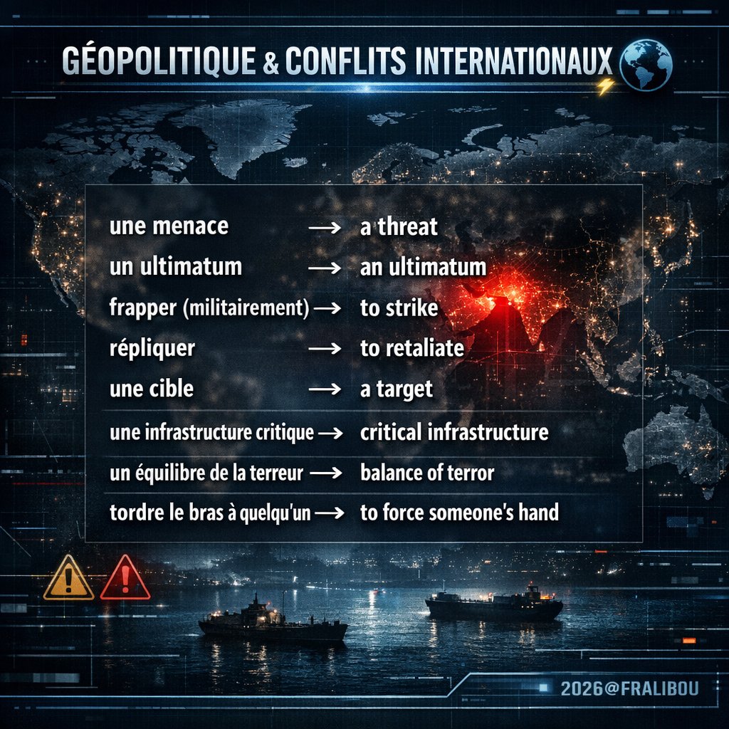 fralibou's tweet image. 🎥 GÉOPOLITIQUE &amp;amp; CONFLITS INTERNATIONAUX – GEOPOLITICS &amp;amp; INTERNATIONAL CONFLICTS

📺 À découvrir sur YouTube, Odysee et Rumble – @fralibou  
🔗 youtu.be/WKFvebYsiTw

#Geopolitique #Actualites #FrenchWithFralibou #InternationalNews #LearnFrench #Geopolitics #WorldNews