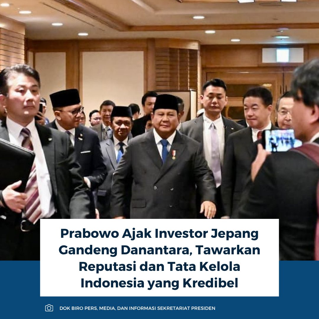 kompascom's tweet image. “Ini akan memberikan rasa aman dan keyakinan bahwa kita serius serta akan melindungi semua investor. Dan saya pikir reputasi kita sudah sangat baik,” kata Prabowo.

Baca selengkapnya: nasional.kompas.com/read/2026/03/3…

~RK #prabowo #danantara #jepang