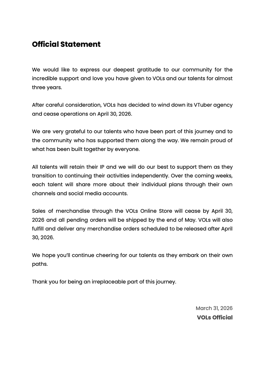 VOLs Official tweet media