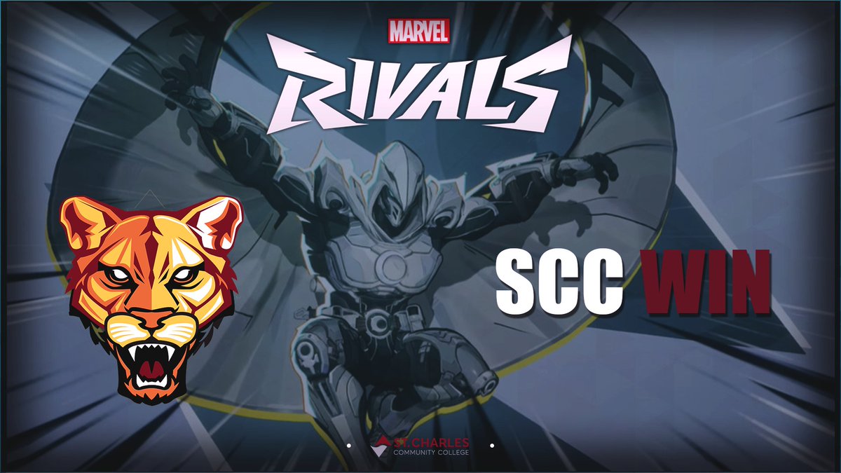 SCC_Esports's tweet photo. SCC Marvel Rivals team wins!! 🔥 3-2 win over Herkimer CC in NJCAAE T3 quals 
#SCCwin #StChasEsports #MarvelRivals https://t.co/fIzPuRd0WT