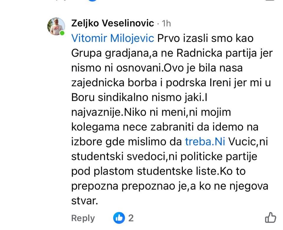 Predvodnik, kako kako sam kaže, opozicione partije koja nije ni osnovana, a koja je u Boru osvojila glasove za zvalovog.
