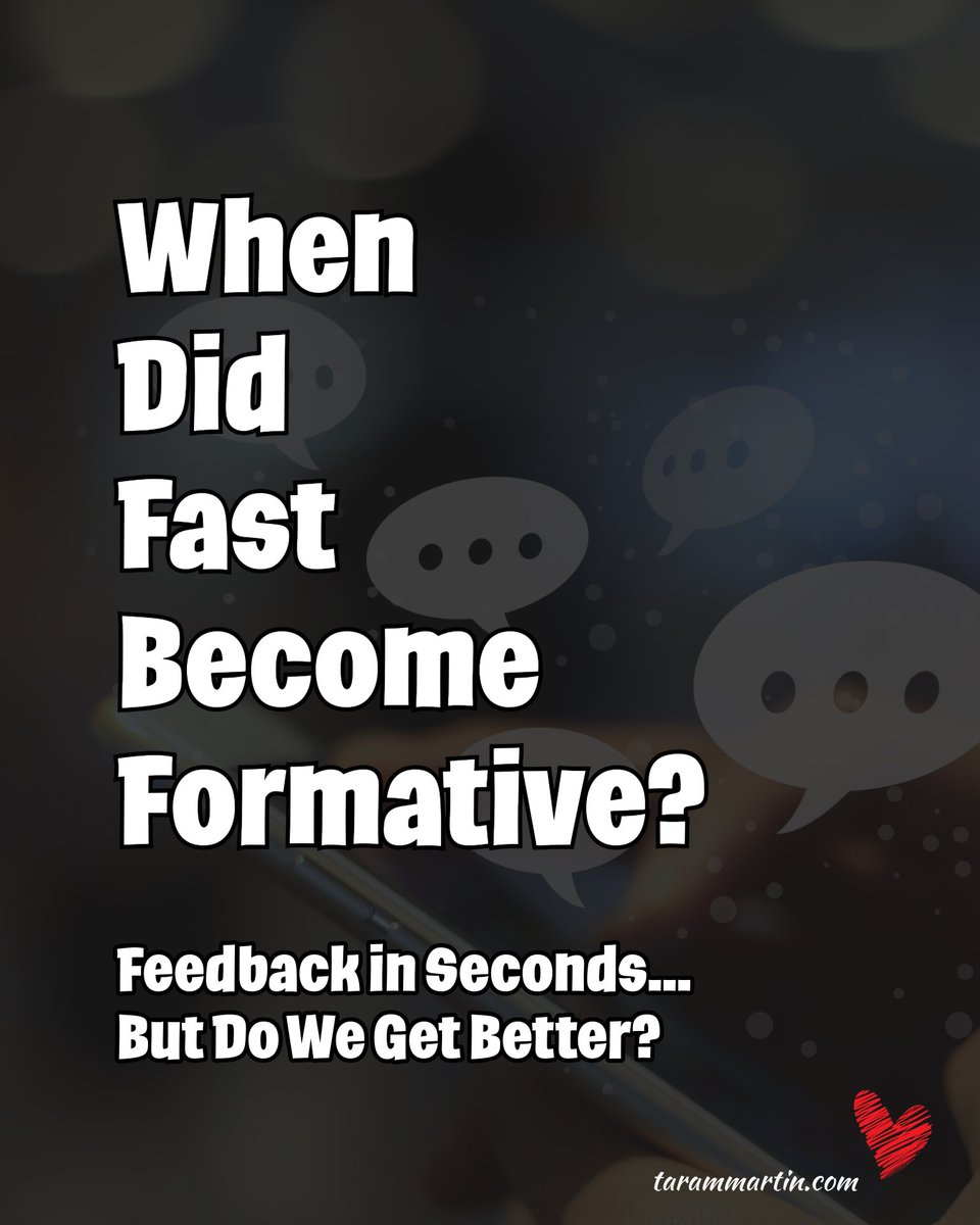 TaraMartinEDU's tweet image. I’ve been thinking a lot about feedback lately…

In a world of instant everything, I wonder…
Have we confused speed with growth?

Fast gives answers.
Formative changes minds.

Would love to hear your thoughts—&amp;gt;
tarammartin.com/feedback/

#feedback #RealEdu #Cannonballin