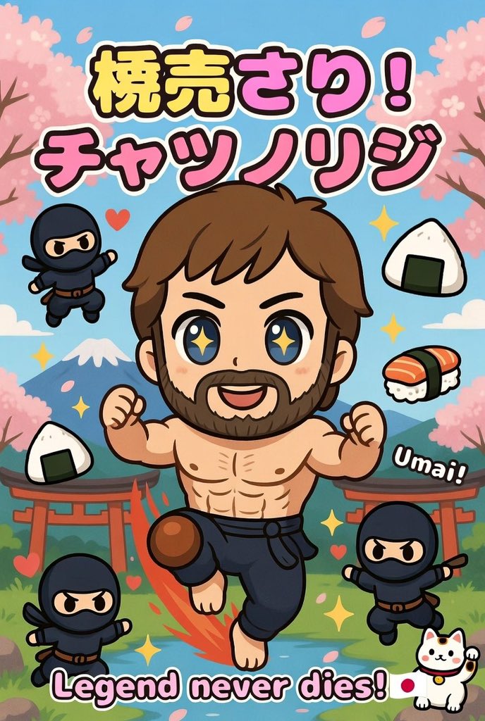 time_motivate's tweet photo. チャック・ノリスは死んでないよ！🇯🇵
ただ日本で忍者たちと古代の因縁を決着つけてるだけ😂🥋

二千年？ それただのウォームアップだぜ！
終わったら忍者たちが「回し蹴り許して〜！」ってなる番だよ💥

伝説は永遠だ！ Legend never dies! 🔥

#ゴールデンカムイ #暴走列車地獄行きだぜ #HAPPY_HARU_DAY #kawaii #日本