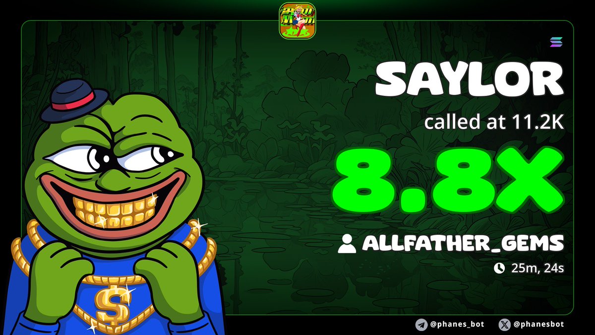 8x up from my call on $SAYLOR
CA

68NZ4BFLxoQjLFJA7sbhpNTzvmEE2FQWb9kqAwhxpump