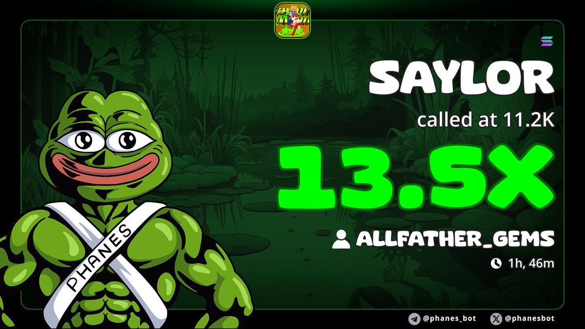 13x up from my call on $SAYLOR
CA

68NZ4BFLxoQjLFJA7sbhpNTzvmEE2FQWb9kqAwhxpump