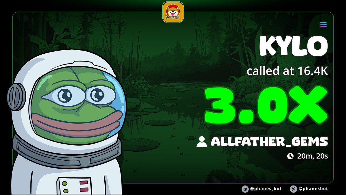 3x up from my alpha call on $KYLO

9pDqq5LrUQRSsdU54mVEqF34x1p9tptbBds2zeCdpump