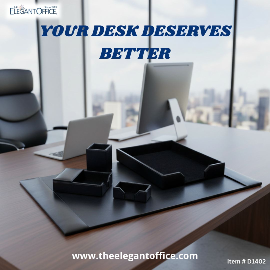ElegantOffice's tweet photo. This is your sign to upgrade your desk.
5 pieces. Zero clutter. Full executive energy. 🖤
Black Bonded Leather Desk Set – D1402
#WorkspaceUpgrade #DeskSetup #OfficeAesthetic #ModernDesk #BossEnergy #Productivity https://t.co/AERKHuEYtA