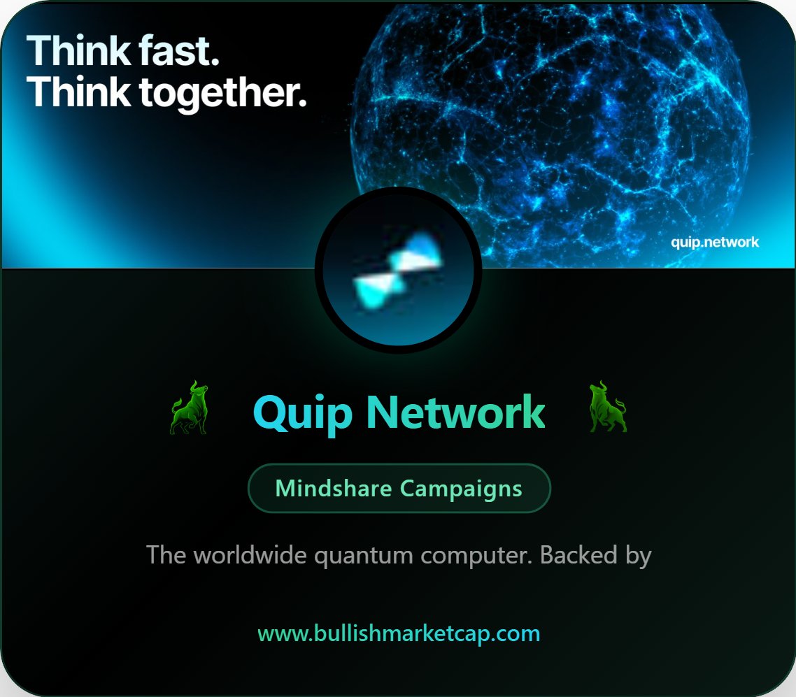 BullishMarktCap's tweet photo. 🪐 Most projects chase AI hype.

@quipnetwork is building what comes after.

A shared quantum computer on-chain. Quantum miners solving real workloads: AI training, arbitrage, intent resolution, protein folding, the heavy stuff classical systems can't handle.

Quantum advantage live in 2028.

Where classical hits its limit, Quip starts delivering. Real compute. Real edge.

#QuipNetwork #QuantumComputing
