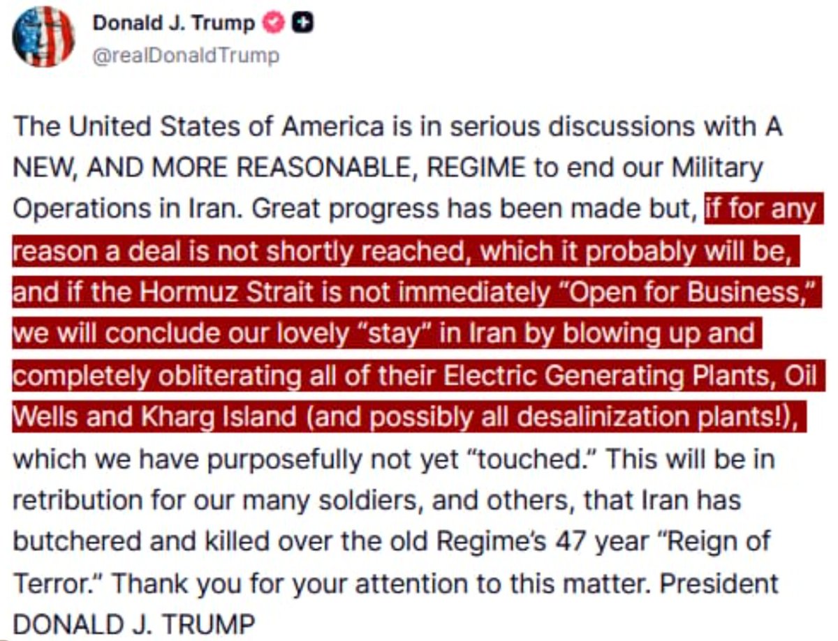 I hope Trump's not serious with these threats, as they constitute a war crime...