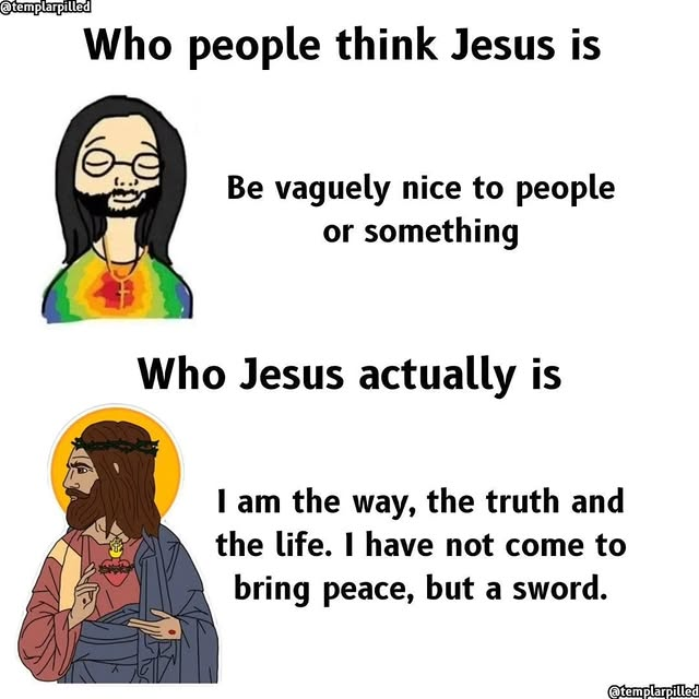 trad_west_'s tweet photo. Reminder that Jesus was not a pacifist https://t.co/oNRjrmmuZ7