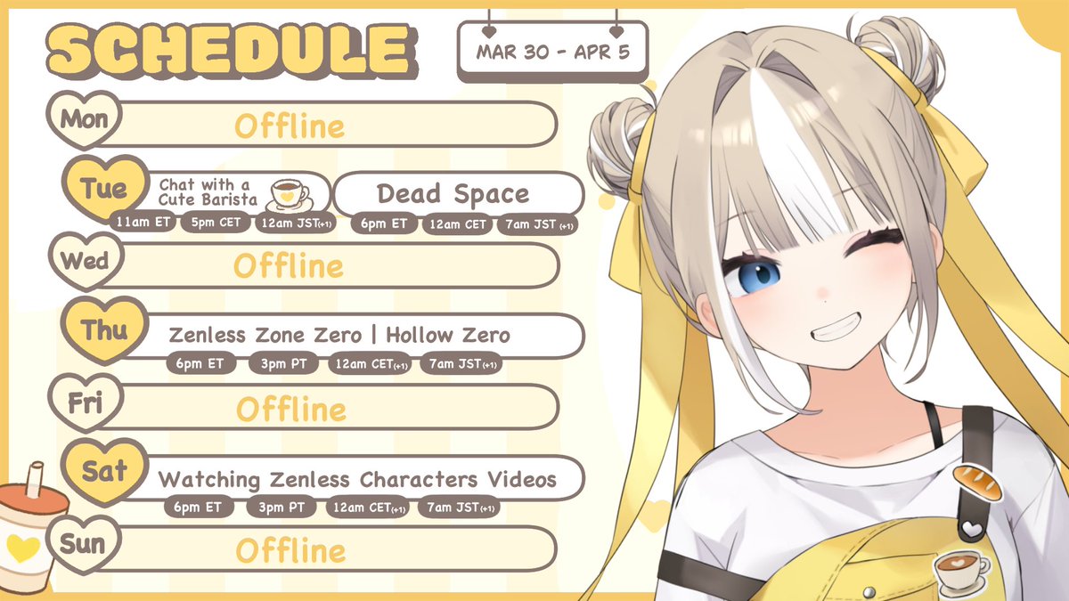 Gremlins! Scheduled Update! 
4 streams this week! 💛✨