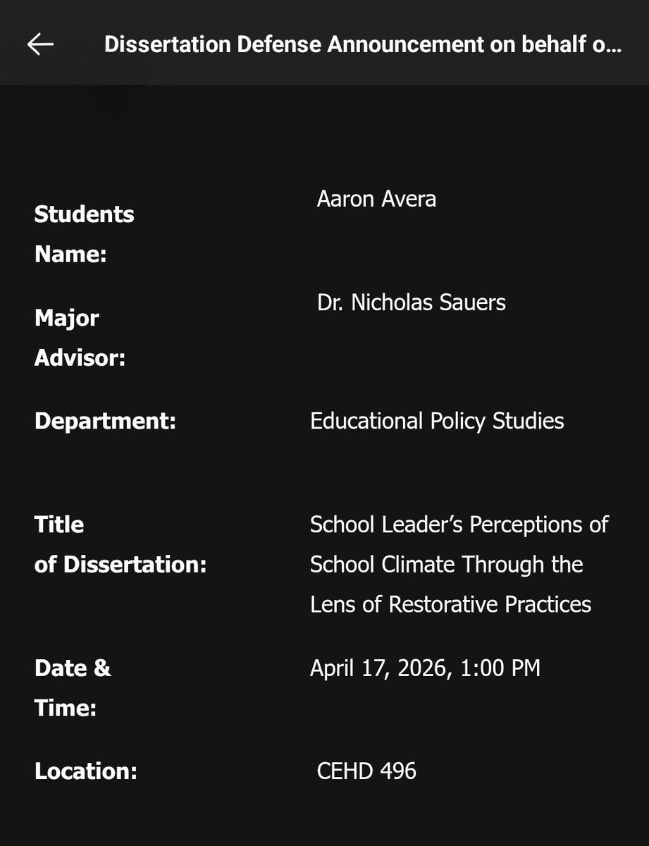 Aaron Avera, Ed.S. tweet media