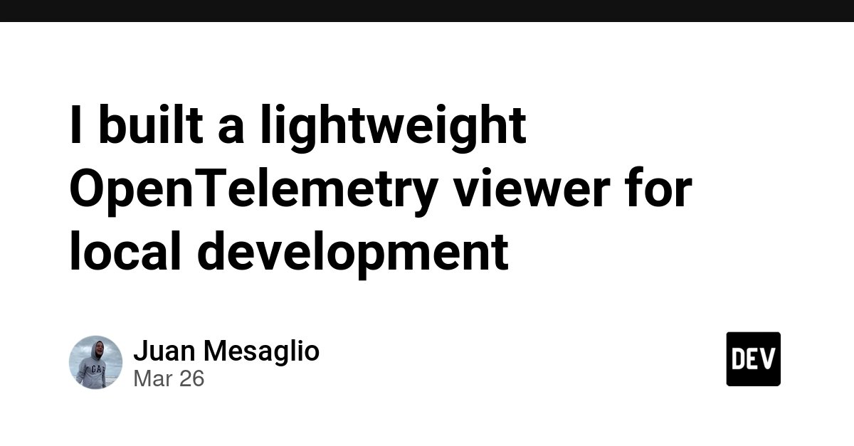 RDarrylR's tweet image. Testing #OpenTelemetry instrumentation locally has always involved more setup than it probably should. Spinning up #Jaeger or a full collector stack just to verify a trace adds friction to something that should be a quick feedback loop. This article walks through a tool built to
