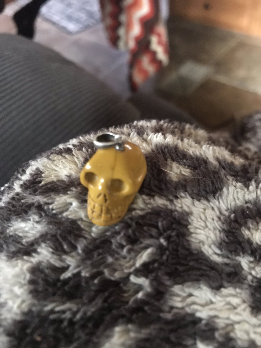 My yellow jasper skull. The reason I bought this was because of Blitzo. Lol even though he has a red skull and I have a yellow one. I thought it was pretty awesome.  🤷🏻‍♀️ <a href="/whitedeerofhell/">𝓑𝓪𝓷𝓼𝓱𝓮𝓮 𝓽𝓱𝓮 𝓛𝓸𝓪𝓷 𝓞𝓿𝓮𝓻𝓵𝓸𝓻𝓭</a>