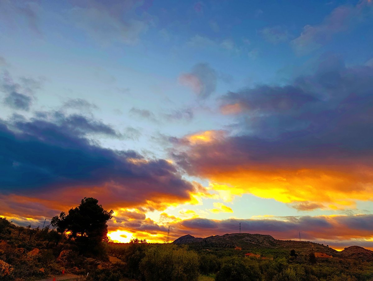 DelfinaMonfort's tweet photo. Espectacular atardecer, iluminación dorada por la puesta de sol 🌇#atardeceresmagicos #hacerfotos @aquilatierratve @meteo_aragon @eltiempo_atv @ElTiempoes @MeteoredES @Produccionsn @lasextameteo @ElTiempoA3 @3CatInfoelTemps @meteosojuela @GabriValcarcel @JoannaIvars @sibilafc https://t.co/0Ben9I64kB