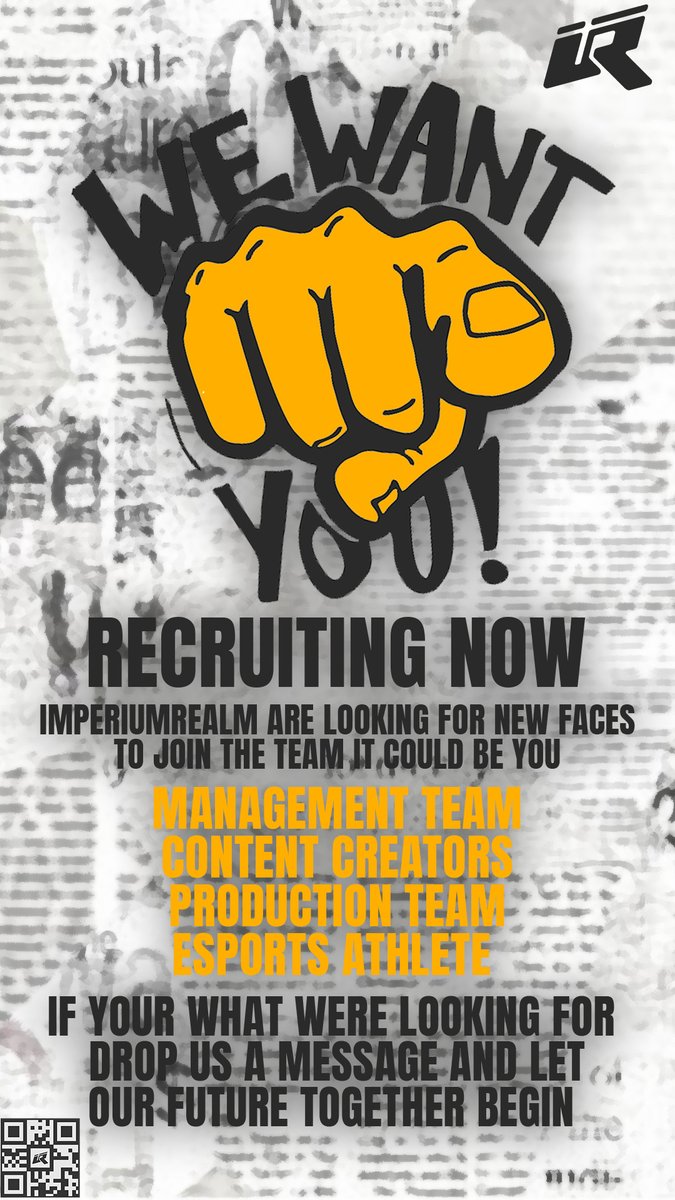 ImperiumRealm's tweet photo. ‼️Announcement ‼️

Imperium are looking to add some new faces to team. We are looking to recruit new members in all roles.

⭐Management Team
🎥Content Creators
🎨Production Team
🎮Esports Athlete 

If you have a passion for making gaming &amp; FPS content we want You! https://t.co/h6HKUTeBHP