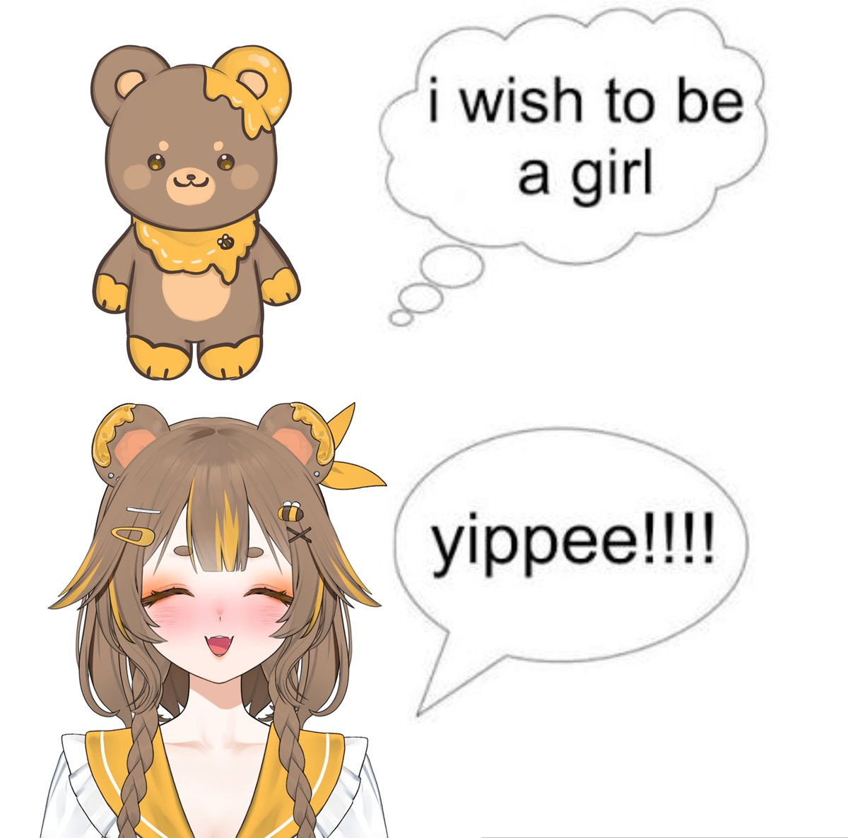 To be a honey cub, or to be a honey bear, that's a difficult question . . .