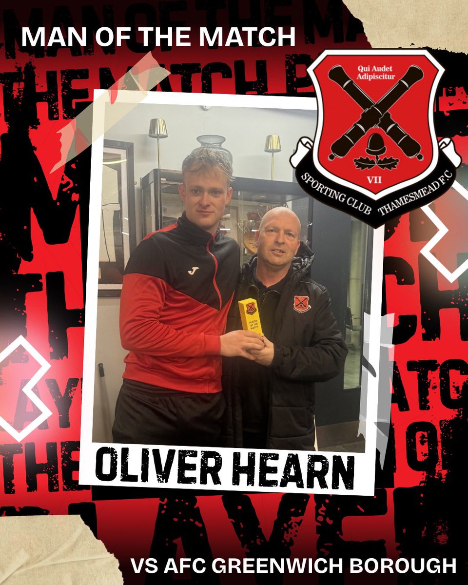 SCThamesmeadFC's tweet image. MOTM 🏆 | Oliver Hearn

Tonight’s Man of the Match goes to Oliver Hearn 👏

A superb performance between the sticks, pulling off some top saves and commanding his area brilliantly all game 💪

Fully deserved clean sheet to top it off 🔒⚽

Top work, Oliver! 👏🔥

#SCT #SCEFL