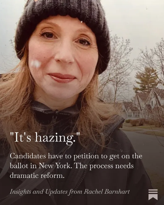 Petitioning season is over, thank goodness.  This system needs massive reform.

rachbarnhart.substack.com/p/its-hazing
