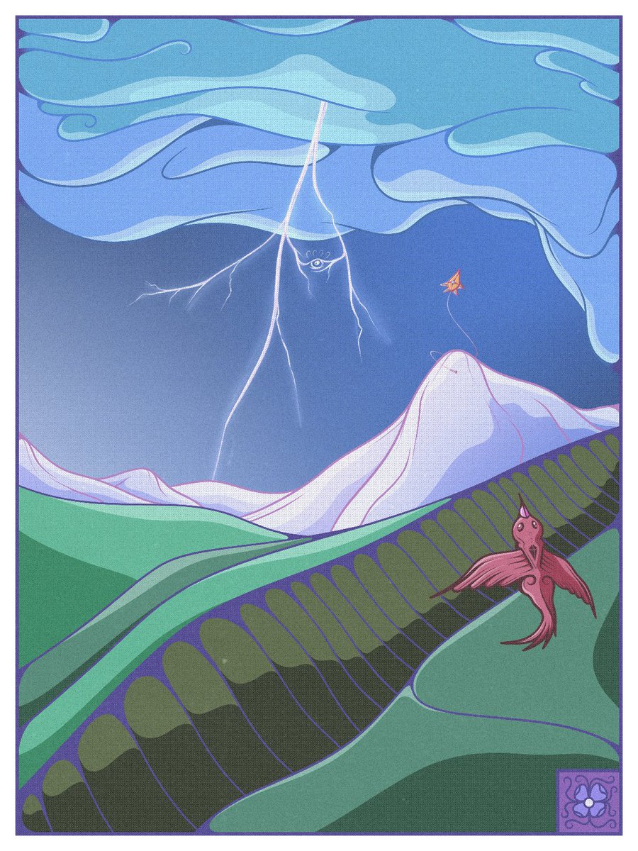 Pom2089's tweet image. Crazy lightning for sure... 🌩️ #art #procreateart #illustration