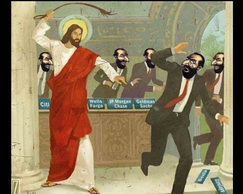 El Lunes de Autoridad, Jesús expulsó a los mercaderes del Templo. 

Nuestra Patria, de constitución Católica, está hoy en manos de esos usureros. Hay que expulsarlos.