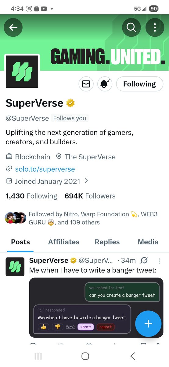 Warped Games Community tweet media