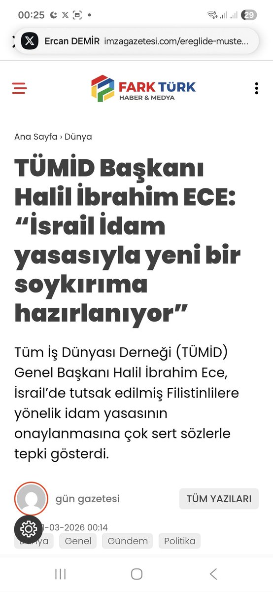 halilibrahimece's tweet photo. TÜMİD Başkanı Halil İbrahim ECE: "İsrail İdam yasasıyla yeni bir soykırıma hazırlanıyor"

https://t.co/SdABJlfFsE

https://t.co/ATDeEk7cla

https://t.co/ZKb42zU9hw