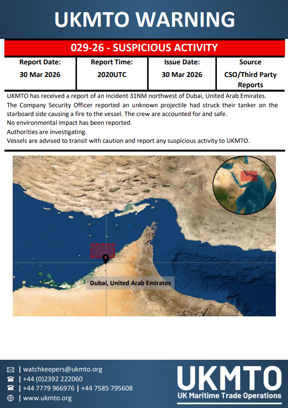 UKMTO Operations Centre tweet media