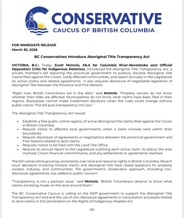 Scott McInnis MLA tweet media