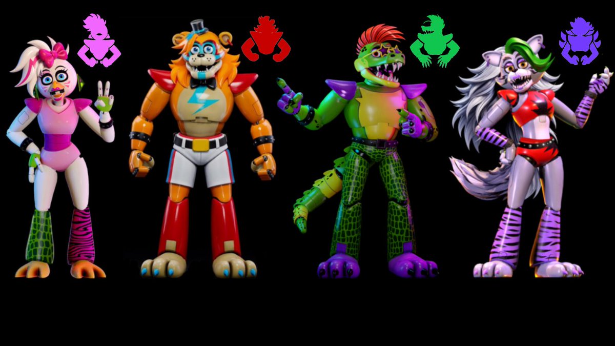 hernan_star's tweet image. Algo así se verían en el juego mis versiones de los Glamrock ¿Que piensan? 🤔🐻💕

#FNAF #fnafsb #SecurityBreach #SuperstarAdventure #FNAFAU #MontgomeryGator #RoxanneWolf #GlamrockChica #furryfandom #furry