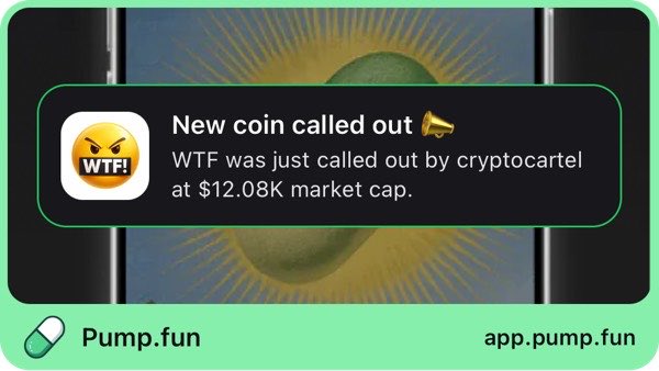 american_a7622's tweet photo. Just called out WTF at $12.08K mcap. My recent call hit 16x! Follow me on https://t.co/W2YjwHX2RN app to get instant alerts: https://t.co/VkpxBJ8xpR https://t.co/pjjQFiUA0i