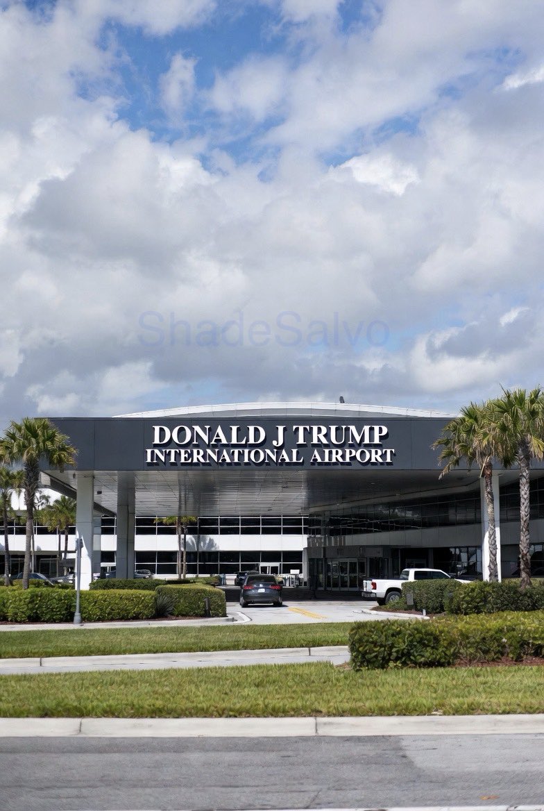 ShadeSalvo's tweet image. “President Donald J Trump Airport”

A beautiful sight to see

#PalmBeach #Florida