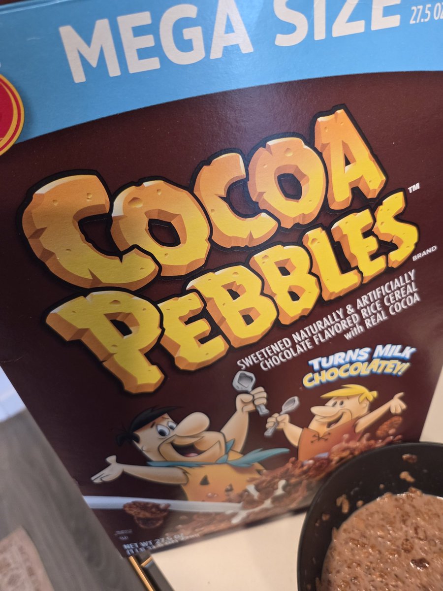 JoshJSisk's tweet photo. Ironically I was pouring a bowl of delicious Cocoa pepples as you said it and my 10 year son looks at me with judgement. 😆 @CovinoandRich https://t.co/c4t9BztPZK
