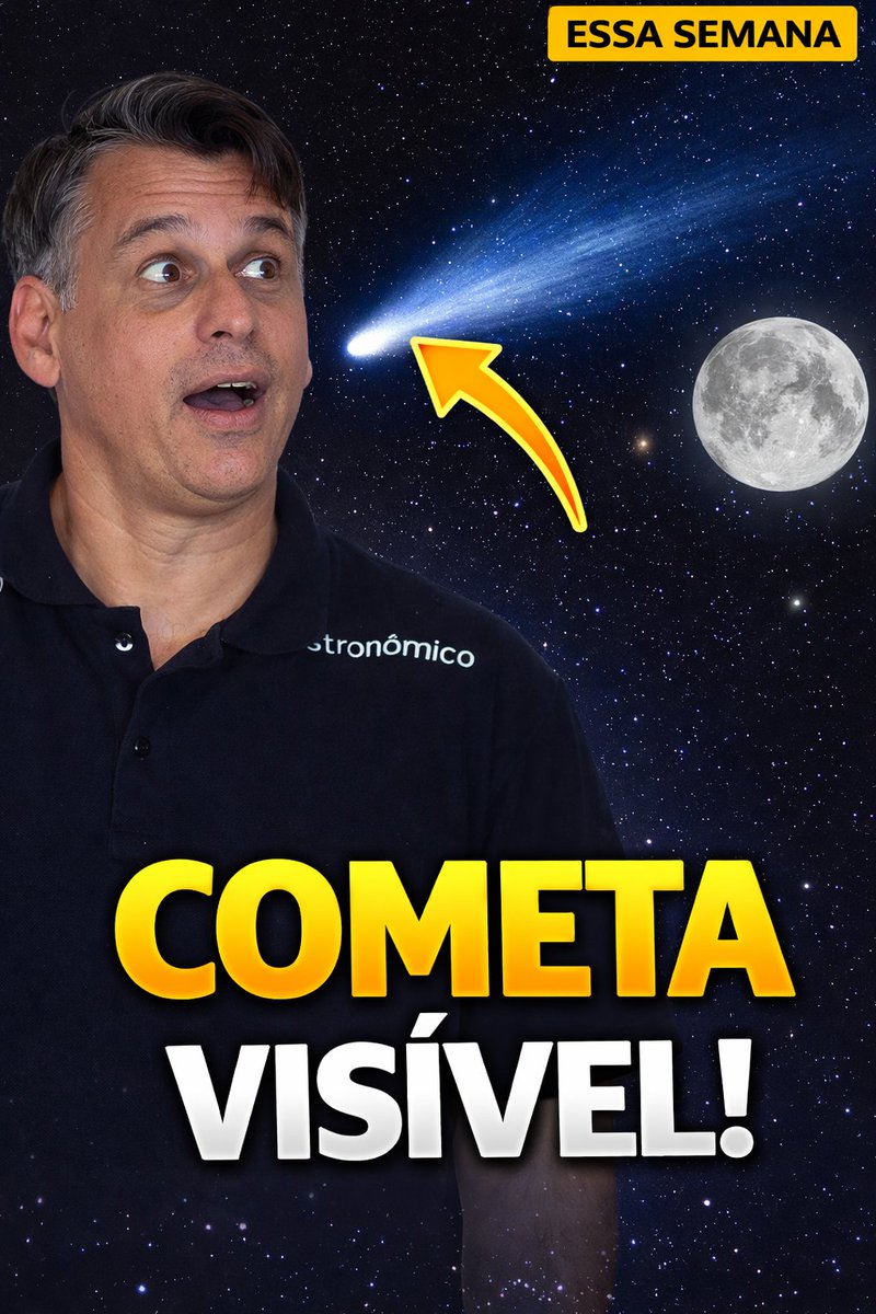 ☄️ TEM COMETA VISÍVEL NO CÉU — E QUASE NINGUÉM SABE 😳

🌕 Lua Cheia
☿ Mercúrio visível (oportunidade!)
✨ E vários eventos no céu essa semana

👉 Eu explico exatamente ONDE e QUANDO olhar:

youtube.com/live/rfxJ0Z1IR…

👀 Já viu um cometa ao vivo?
Responde: SIM ou NUNCA VI