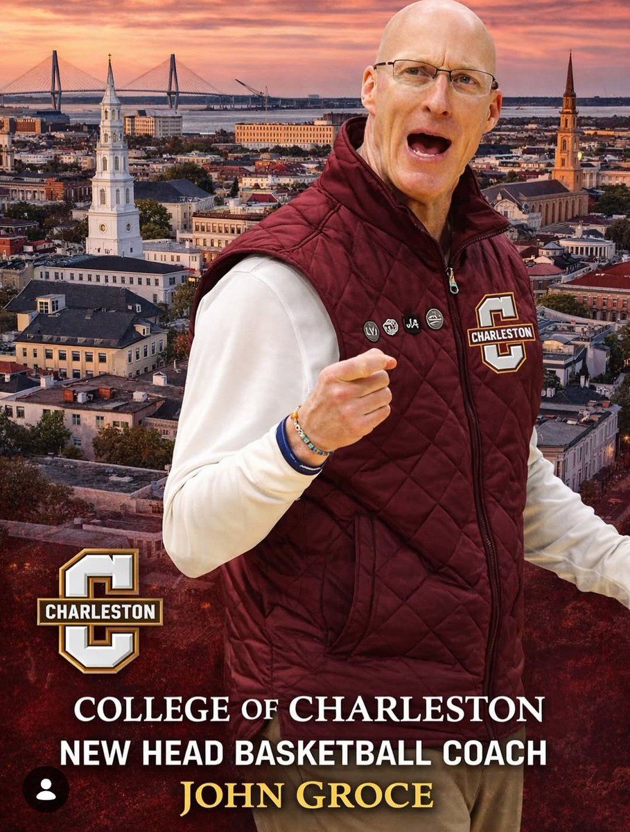 CofCbasketball1's tweet photo. Welcome to the Lowcountry @JohnGroce https://t.co/sIOqxiEjty