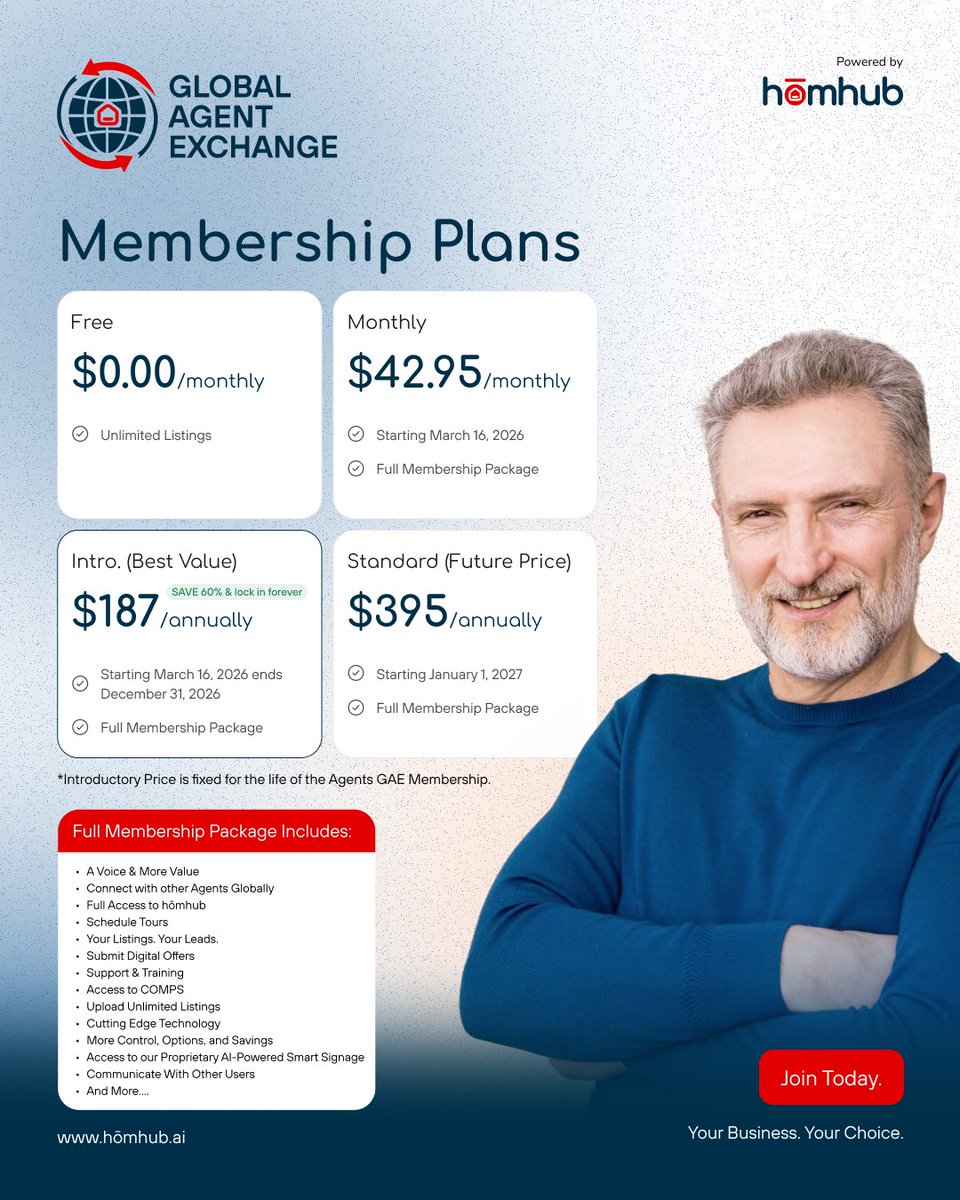 homhubai's tweet image. hōmhub | Join The Global Agent Exchange(GAE) Today!

Realtors &amp;amp; Real Estate Agents, you've been asking for a practical and viable alternative, well now it's here!

JOIN NOW: homhub.ai

#joinnow #homhub #ai #homhubai #proptech #gae #realtor #realestateagent