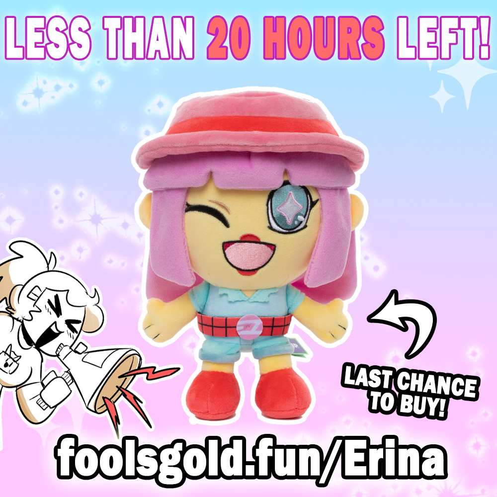 DingoDoodles's tweet image. LESS THAN ✨20 HOURS LEFT✨ ON THE ERINA PLUSHY!! 📢

So get her before she's gone into the void, never to be heard again 👀💦

👇LINK BELOW👇

#dnd #plush #merch #dungeonsanddragons #dnd5e #ttrpg
#anime