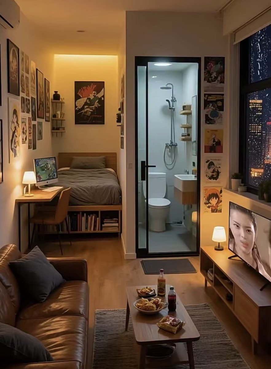 HOUSEPORN___'s tweet photo. dream tiny apartment ✨ https://t.co/VSrqA1Ba44