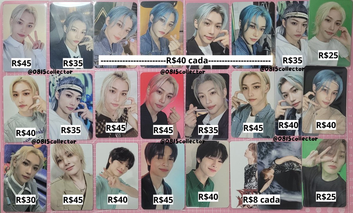vendo venda stray kids
* Valores na imagem + frete de R$13,50 por carta registrada
* Sensitive buyer ❌
* Envio em 2 semanas
* Feedbacks no ig @/0815collector

🏷️ skz changbin hyunjin felix in jeongin