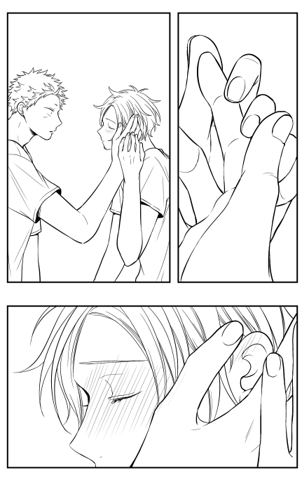 えちなシーンをたくさん描くぞと意気込んでもそこに至るまでをじっくり描きたくなってしまうサガなのでいつもえちシーンが短めになる。ので、今回ページ数増やすことにしました😌