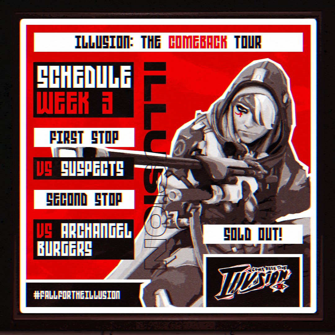 And they're back for Week 3! ILLUSION here to show up at these showings, make sure you show up as well!
#FALLFORTHEILLUSION | #ILUWIN