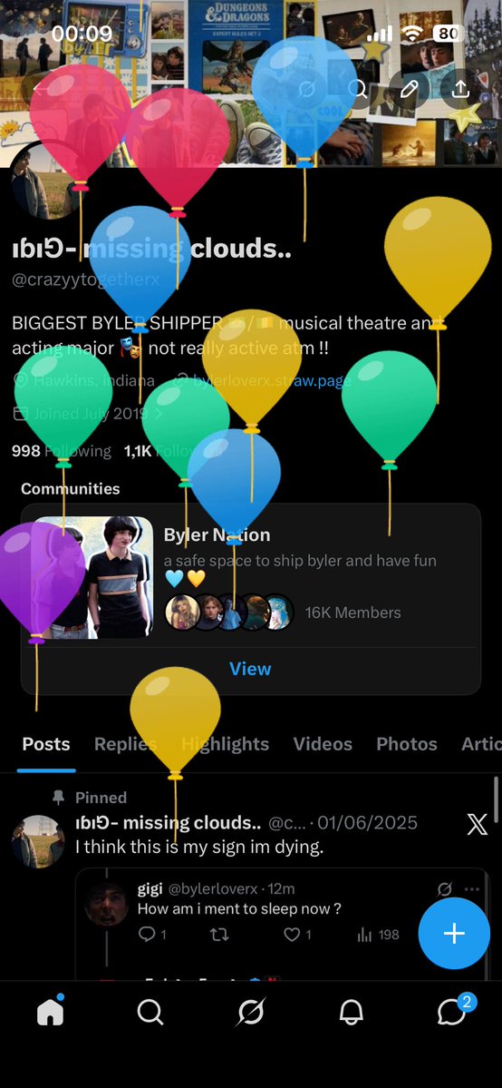 ıɓı⅁- missing clouds.. tweet media