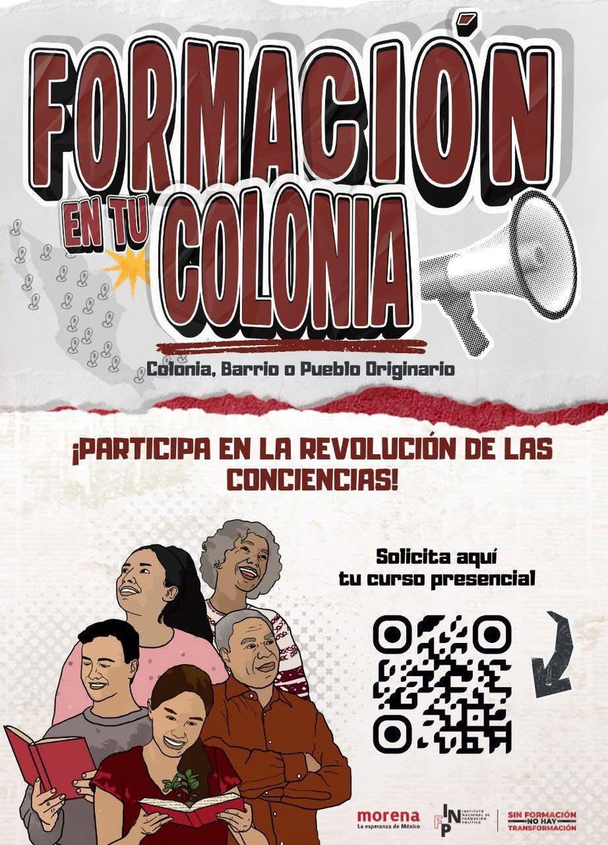 📣 ¡Formación Política en tu colonia, barrio o pueblo originario!

¿Quieres llevar la oferta formativa del INFP presencial a tu comunidad?  El INFP convocan a militantes de Morena y simpatizantes de la Cuarta Transformación, integrantes de los comités en defensa de la 4T,