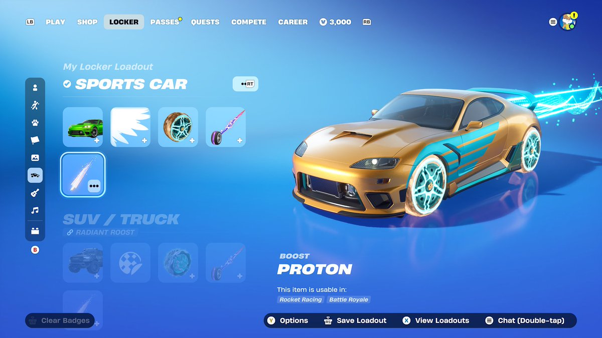 JacobLeake70988's tweet photo. @FortniteStatus Since November the vehicle boosts, decals, and trails have only been working in BR and do not work in any other creative map hoping this next update finally fixes this problem. https://t.co/rUqjNfC31E