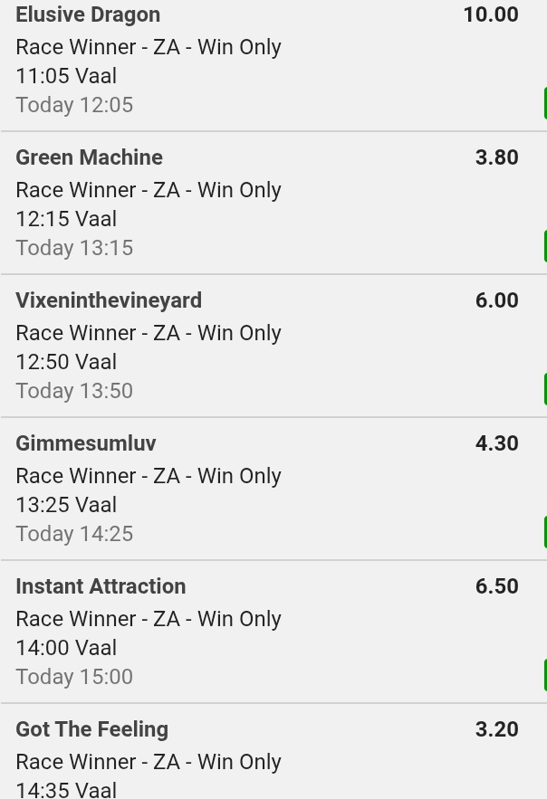 Lil_Saints87's tweet image. 130 000 ODDS CODE  1908EDE

VAAL

RACE WINNERS ✅

TOP4 HORSES ACCORDING TO SPEED✅

NOT ONLY DID I SELECT THESE HORSES BECAUSE OF SPEED.. THEY HAVE SPEED AND THE POTENTIAL TO WIN THE RACE✅

PLAY SINGLES ALSO✅

# NO RISK NO STORY