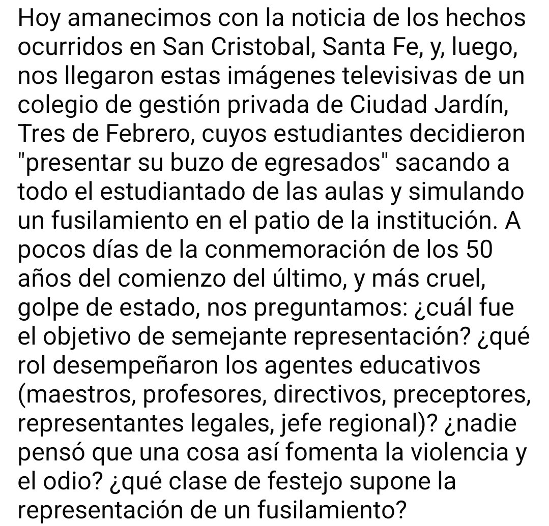 Memoria en Tres de Febrero tweet media