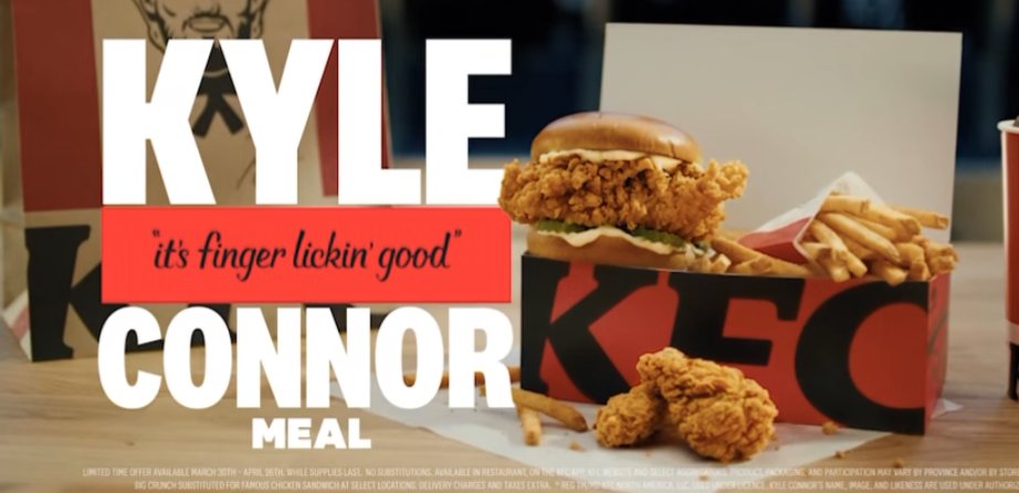 Spothe's tweet image. KFC Canada finally made it happen!!! A Kyle Connor KFC Meal? 😂🍗 Or is this an elaborate April Fools joke? #kfc #NHLJets