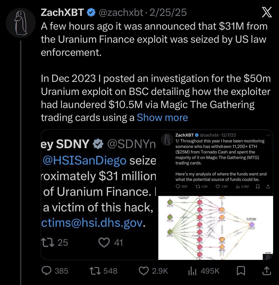 ZachXBT tweet media