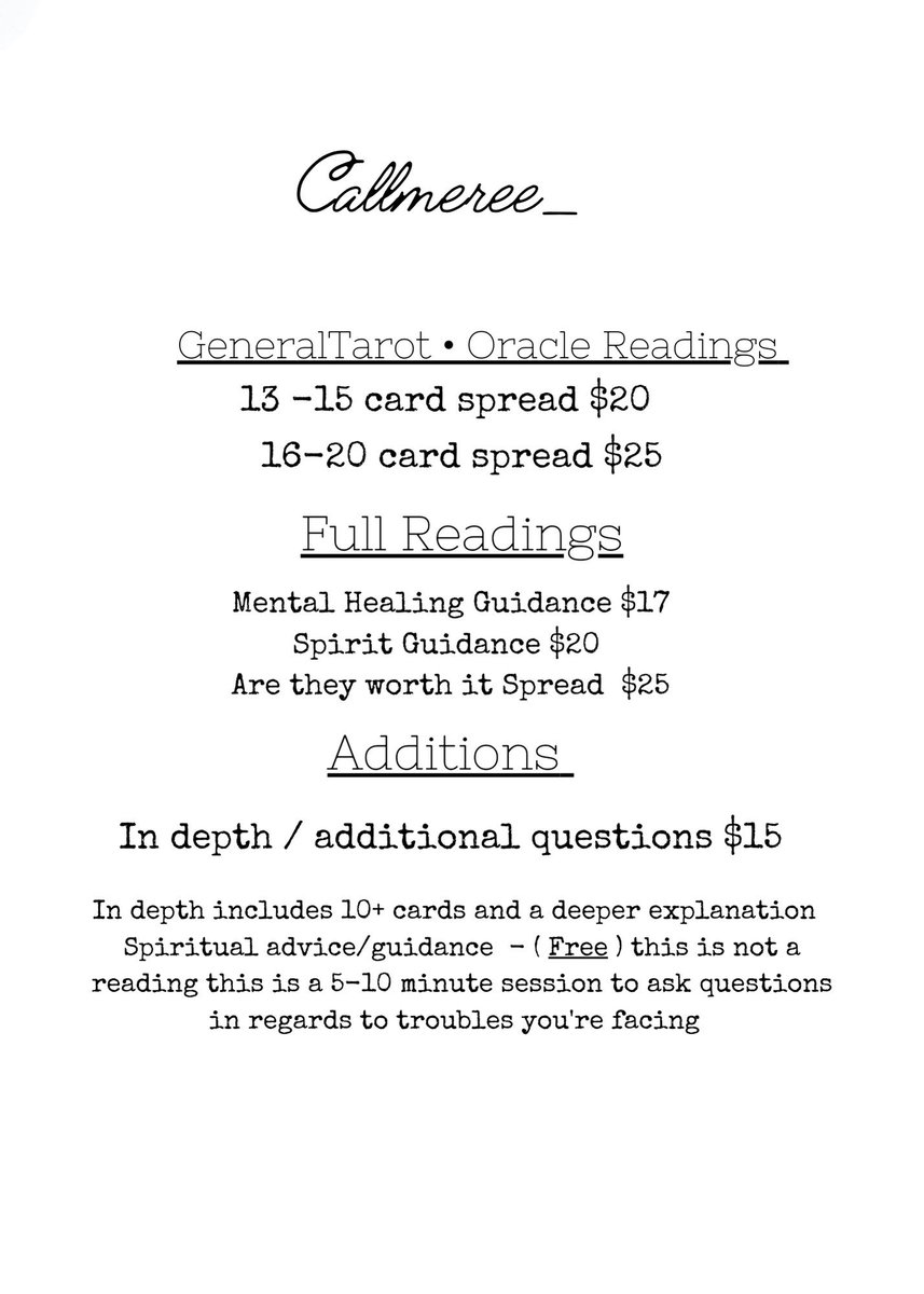 𝑔έϻ ʳ𝕖𝓪𝐝ⓘภ𝓖Ş 🤍 $30 in depth readings open tweet media